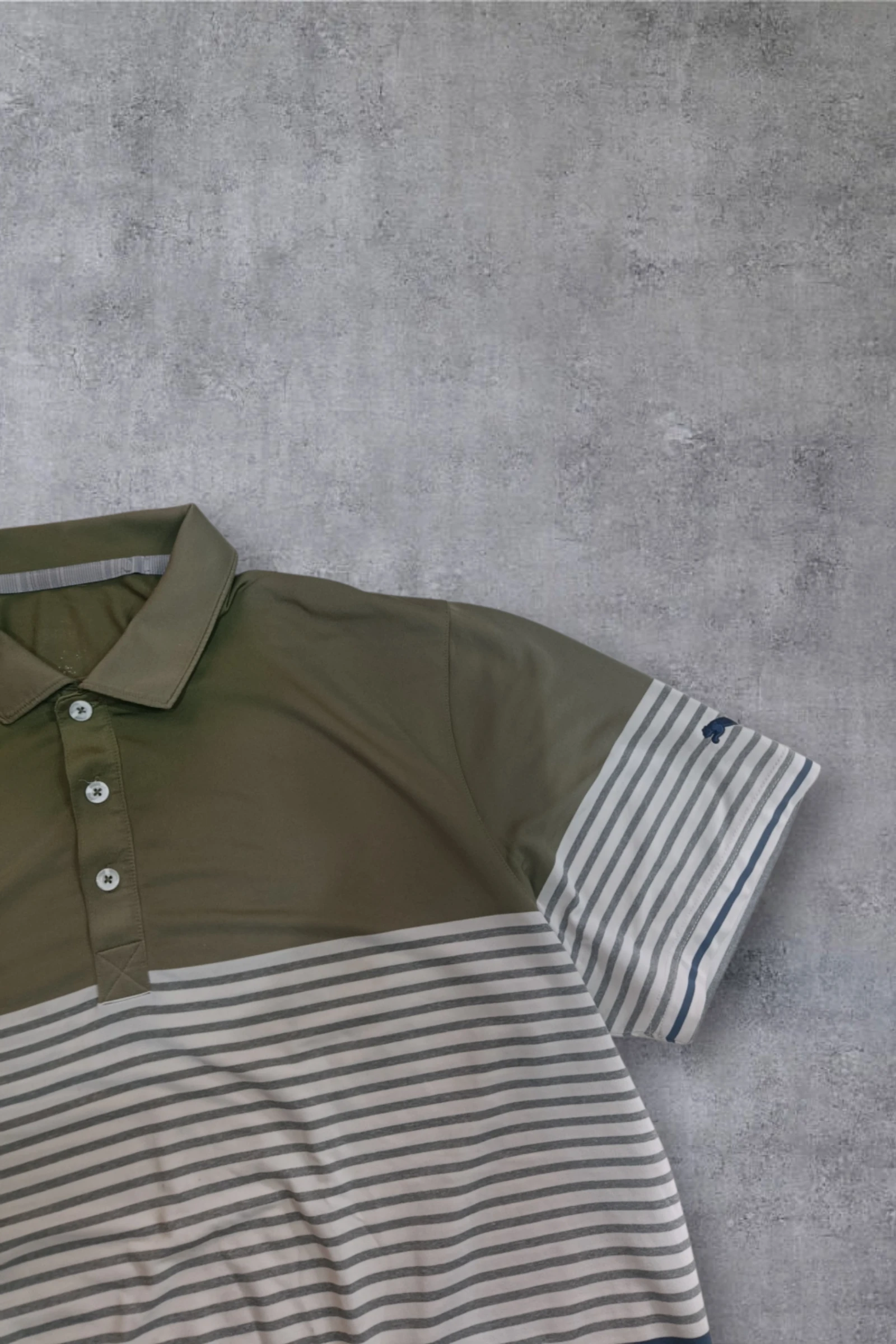 | Polo Puma Golf Homem | Design Listras Tricolor | Colorblock | Tamanho XL | – photo 5